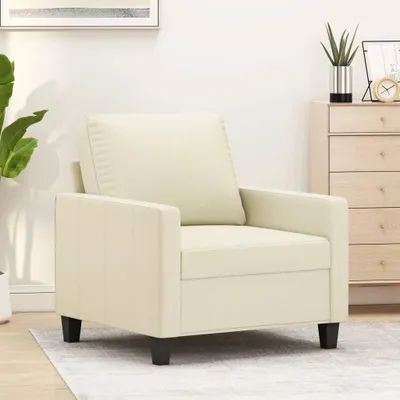 Image de Fauteuil Crème 60 cm similicuir