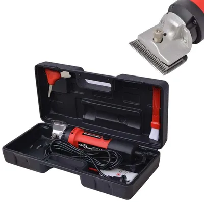 Produktbild von Pferdeschermaschine Set mit Zubehör Elektrische Schermaschine für Pferde Tierhaarschneider Fellschere für Pferdepflege und Stallbedarf 350 w