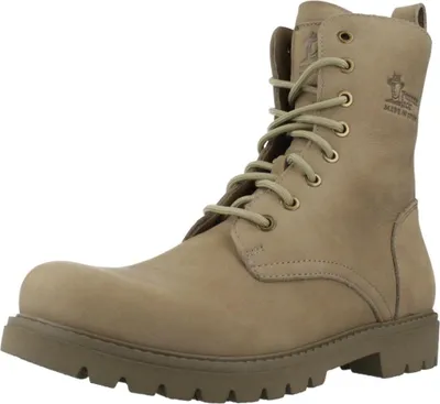 A single tan colored boot is shown against a white background.