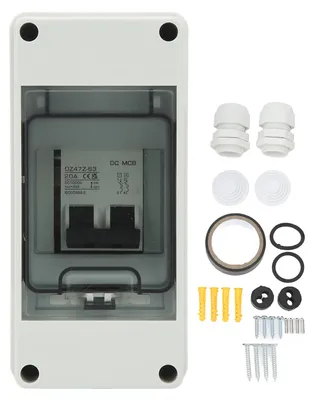 Produktbild von 2P PV-System DC Mini-Leistungsschalter mit Box IP65 Wasserdichter Solar-Trennschalter DC1000V 20A