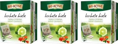 Produktbild von Weißer Tee Thai Limette & Granatapfelblüten 60 Beutel - weisser tee Big-Active