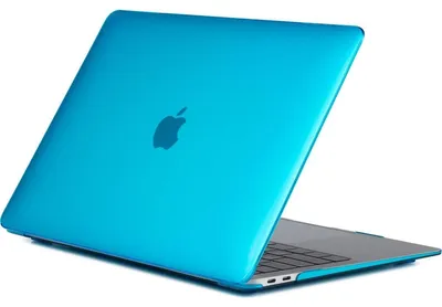 Produktbild von Mobigear Glänzende Schutzhülle für MacBook Air 13 Zoll (2018-2020), Hartschalen-Hülle, MacBook Case - Blau - Modell A1932 / A2179 / A2337