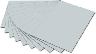 Produktbild von folia 6480 - Tonpapier hellgrau, DIN A4, 130 g/qm, 100 Blatt - zum Basteln und kreativen Gestalten von Karten, Fensterbildern und für Scrapbooking
