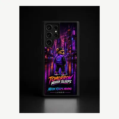 Productafbeelding van Samsung S22 Ultra hoesje, telefoonhoesje, beschermhoesje, case met nachtlevenmotief – LUNØIR ©
