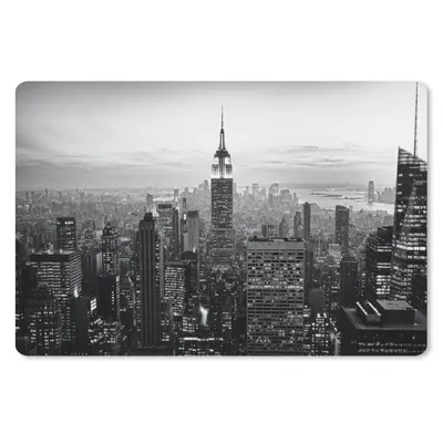 Produktbild von MuchoWow® Schreibtischunterlage New York City Schwarz-Weiß-Fotodruck 60x40 cm - XXL Mauspad - Großes Mauspad