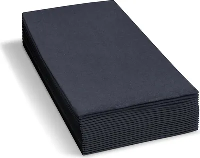 Produktbild von 250x Servietten 33 x 33 cm 1/8 -Kopffalz 2-lagig schwarz