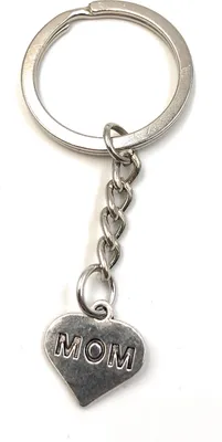 Image de Onwomania Porte-clés Maman Maman Fête des Mères coeur argent métal pendentif Charm