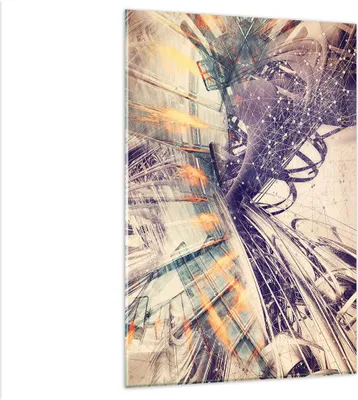 Produktbild von Bilder auf glas - Einteilig - Abstraktion modern - 80x120cm - Glasbilder - Wandbilder - Bilder - zum Aufhängen bereit - Wanddekoration aus Glas - Glas Bilder - Wandbild auf Glas - GPA80x120-4057