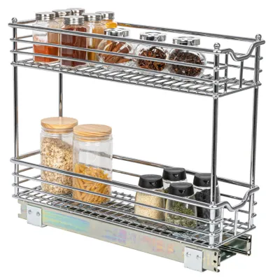 Produktbild von Aufbewahrungssystem 2 Ebenen, Chrom, für Küchenschrank