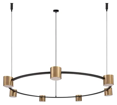 Obrázek produktu pro Lustr KODO, černozlatý, 7xGX53x12W, kov, rozměry: 150x112x112 cm, IP20, Sigma Lighting