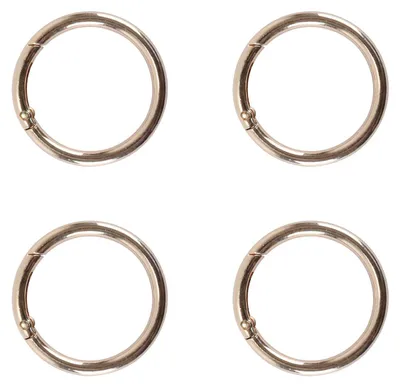 4 Karabinerhaken 45 mm aus Zinklegierung, Gold, für Schlüsselanhänger & Taschen