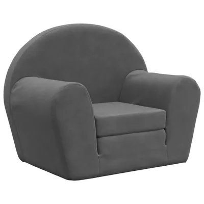 Produktbild von vidaXL Schlafsofa für Kinder Anthrazit Weich Plüsch