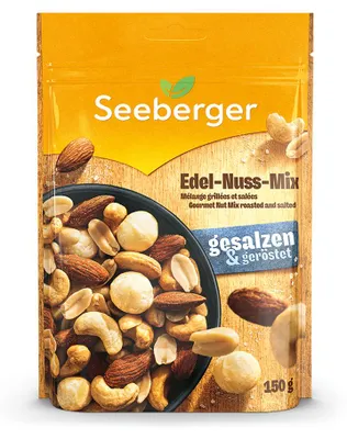 Produktbild von Edel-Nuss-Mix - geröstet & gesalzen: 150 g Inhalt: 150 g