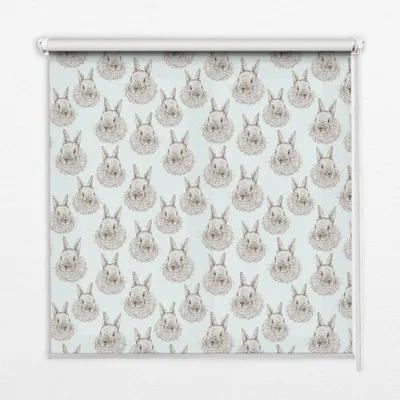 Produktbild von Seitenzug-Rollo Fensterrollo Jalousie - Lichtdurchlässig Springrollos - 80x240 cm - Kaninchen