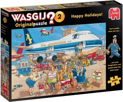 Produktbild von Jumbo Spiele Puzzle Schöne Ferien, 1000 Teile, Wasgij Original 2, recycelte Materialien, ab 12 Jahren