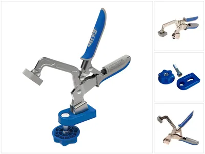 Zdjęcie produktu dla KREG Bench Clamp & Base system zaciskowy do przedmiotów obrabianych 76 mm (KBC3-BAS) Automaxx z adapterem stołu warsztatowego 3/4"