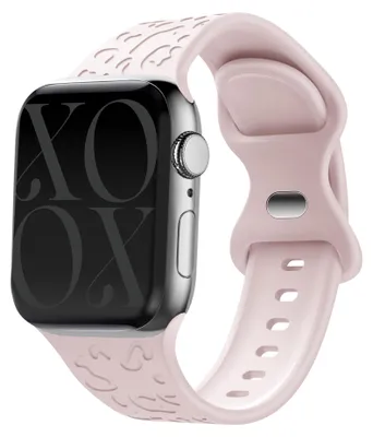 Produktbild von Apple Watch Silikonarmband 'Leopard' (Rosa)