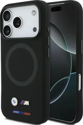 Obrázok produktu pre Silikónové puzdro MagSafe s logom BMW pre iPhone 17 Pro, čierna farba (BMHMP17L25SITBOK)