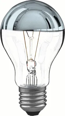 Produktbild von Bellight Glühbirne Birnenform A60 100W E27 Kopfspiegel Silber Glühlampe 100 Watt Glühbirnen dimmbar