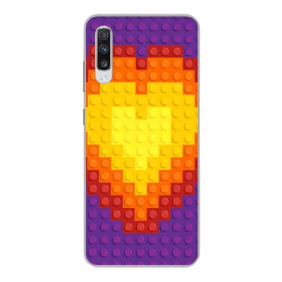 Produktbild von MuchoWow® Handyhülle Schutzhülle Hülle für Samsung Galaxy A70 Muster - Herz Silikon Softcase Handy Hülle - Schutzhaube