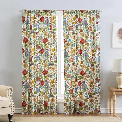 Obrázek produktu pro Záclony Greenland Home Astoria, poloprůhledné, sada 2 kusů, podšívka, s volánky