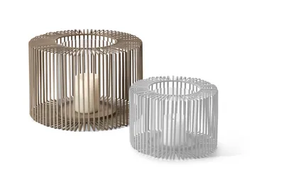 Produktbild von Philippi Oslo Windlicht L Stahl, pulverbeschichtet, Glas 254027