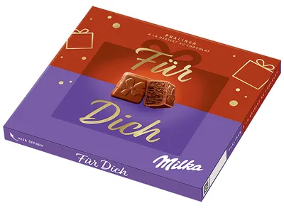 Produktbild von Milka 'Für Dich' Pralinen à la Dessert au Chocolat 110g
