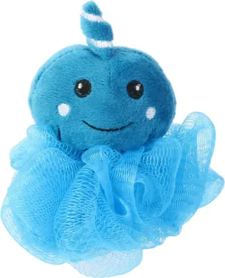 Image de Tom & Zoé, fleur de douche enfant en peluche, bleu
