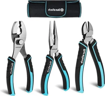 Produktbild von Famanu Zangen Set 3-teilig - 15 cm Langnasenzange, 15 cm Wasserpumpenzange, 15 cm Diagonalzange