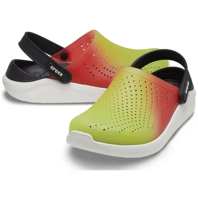Produktbild von Crocs LiteRide Color Dip Clog Lime Punch/Scarlet/Almost White Größe EU 38-39 Normal