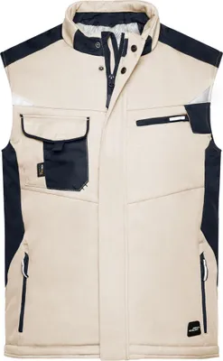 Produktbild von James & Nicholson Professionelle Softshellweste mit Innenfutter JN825 Gr. 4XL stone/black