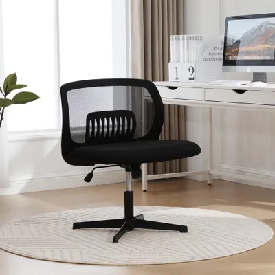 Image de Chaise de bureau sans accoudoirs - Chaise de bureau ergonomique - Fauteuil de bureau - Chaise de bureau pour la maison