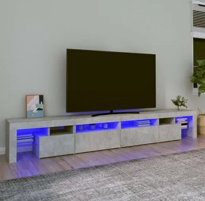 Produktbild von The Living Store TV-Schrank mit LED-Leuchten Betongrau 260x36,5x40 cm
