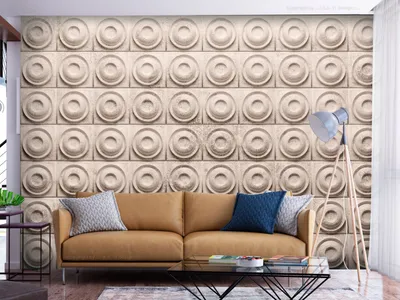 Produktbild von Vlies Fototapete 300x210 cm Tapeten Wandtapete XXL Abstrakt Mosaik beige Ornament f-A-0860-a-a