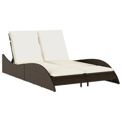 Immagine prodotto di Lettino con cuscini Marrone 114x205x73 cm Poli rattan
