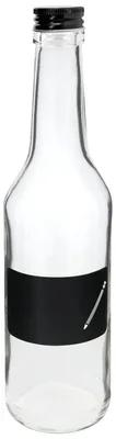 Immagine prodotto di Einkochwelt Glasflasche mit Schraubverschluss 6 Stück, 350 ml, mit Kreidefeld