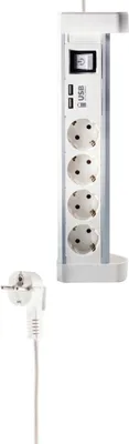 Immagine prodotto di shiverpeaks BS60317-W Unità di distribuzione dell'alimentazione (PDU) 4 prese CA Bianco (BS60317-W)
