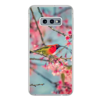 Produktbild von MuchoWow® Handyhülle Schutzhülle Hülle für Samsung Galaxy S10e Vogel - Sakura - Farben Silikon Softcase Handy Hülle - Handy