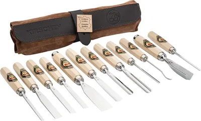 Produktbild von KIRSCHEN Bildhauerbeitelsatz in Ledertasche 12-tlg. mit Achtkantform GALIP 3188000