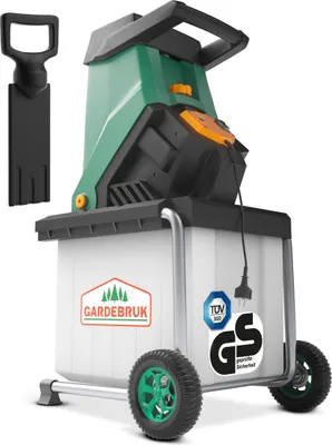 Immagine prodotto di GARDEBRUK® Trituratrice da Giardino Elettrica 3100W Rami 40mm Cippatrice Trituratore Contenitore 50L Tritatutto