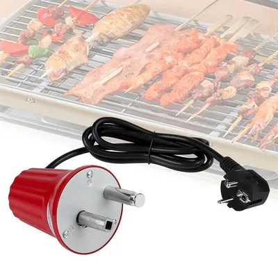 Produktbild von Grillmotor Elektromotor 220–240V, Drehspieß Rotisserie Motor 2 U/min, EU-Stecker, kompakt & tragbar, gleichmäßige Rotation für BBQ