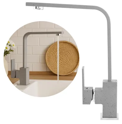 Produktbild von Granitan | PERRO - Küchenarmatur - Eckiges Design - Grau - moderne Armatur