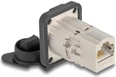 Produktbild von DELOCK D-Typ RJ45 Einbaubuchse / Kupplung Cat.6A STP IP66