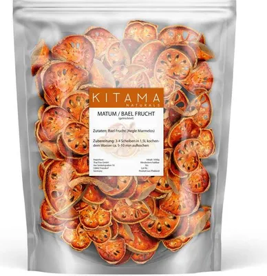 Produktbild von Thai Matum Tee Bengalische Quitte Bael Frucht aus Thailand 1000g (1 kg) Wellness-Tee zum Relaxen und Entspannen
