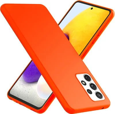 Produktbild von NALIA Neon Handy Hülle für Samsung Galaxy A72, Silikon Soft Case Phone Cover Orange