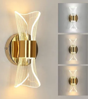 Image de Applique murale à LED pour le salon, la chambre, la cage d'escalier et le couloir, 3 options de température de couleur, éclairage LED, pour usage intérieur.