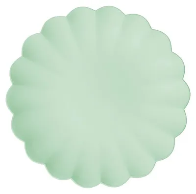 Immagine prodotto di 4x piatto in plastica, 22 x 22 cm, verde salvia verde chiaro, piatto riutilizzabile
