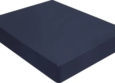 Produktbild von Spannbettlaken 90x200 Dunkelblau Mikrofaser Boxspringbett bis 35cm Steghöhe