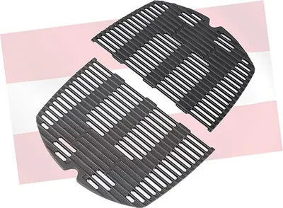 Produktbild von grillshop.at Zubehör Weber Q300/Q3000 Serie Grillrost Gusseisen porzellanemailliert 2-teilig Art.Nr. GS029 / 7646
