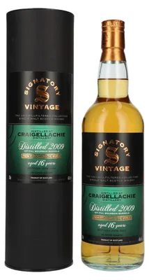 Produktbild von Signatory Vintage CRAIGELLACHIE 16 Years Old The Un-Chillfiltered 2009 46% Vol. 0,7l in Geschenkbox